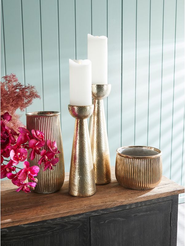 Kingdom Candle Holder Gold S/2