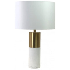 Gilded Noir Marble Lamp