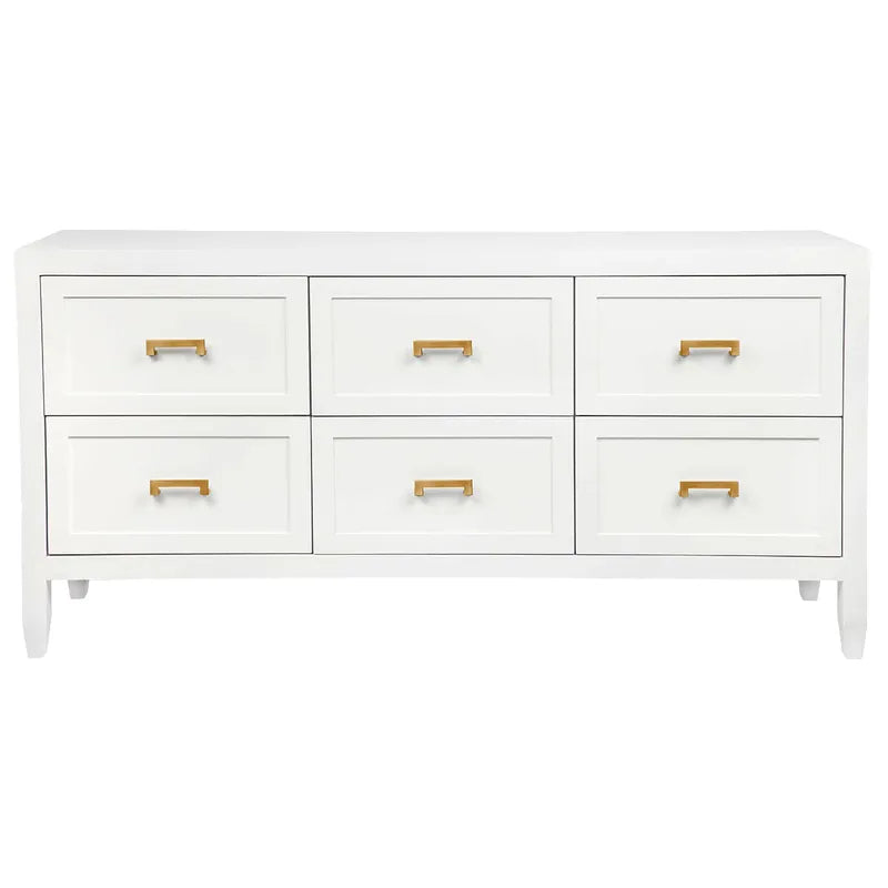 Soloman 6 Drawer Chest - White