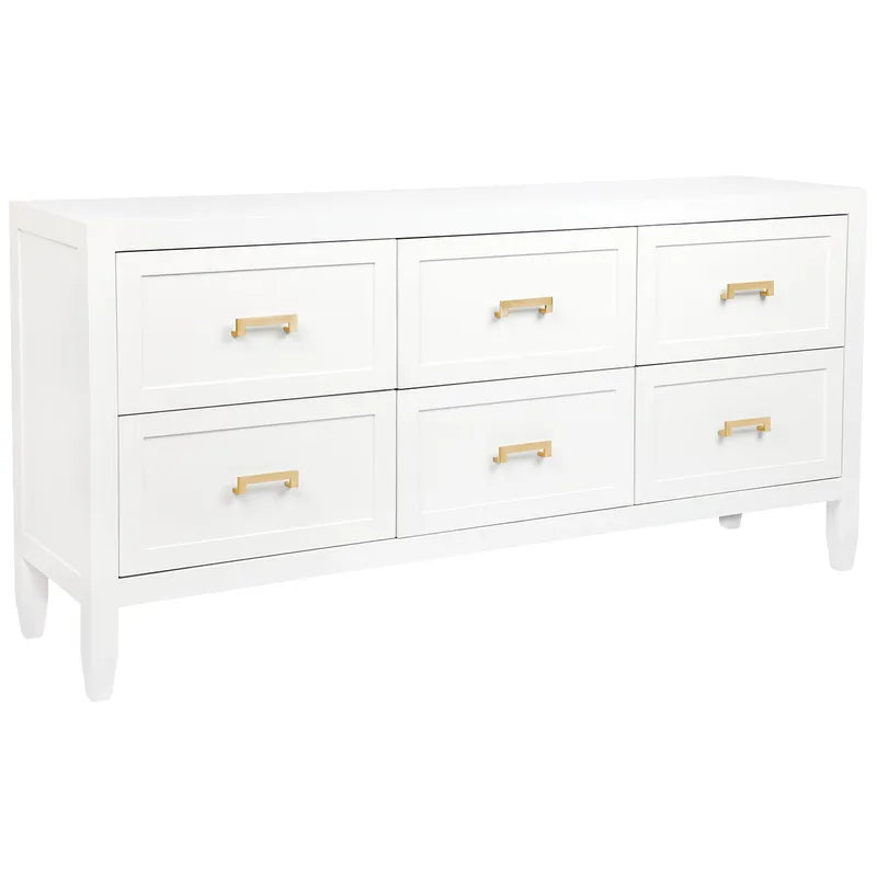 Soloman 6 Drawer Chest - White