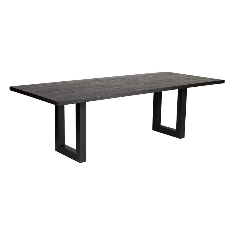 Leeton Oak Dining Table - 2m Black